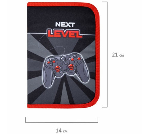 Пенал BRAUBERG, 1 отделение, 1 откидная планка, полиэстер, 21х14 см, 