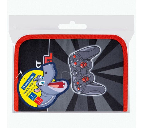 Пенал BRAUBERG, 1 отделение, 1 откидная планка, полиэстер, 21х14 см, 