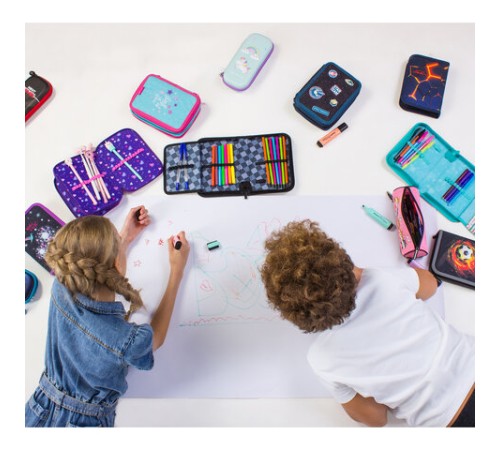 Пенал BRAUBERG, 1 отделение, 2 откидные планки, полиэстер, 21х14 см, 