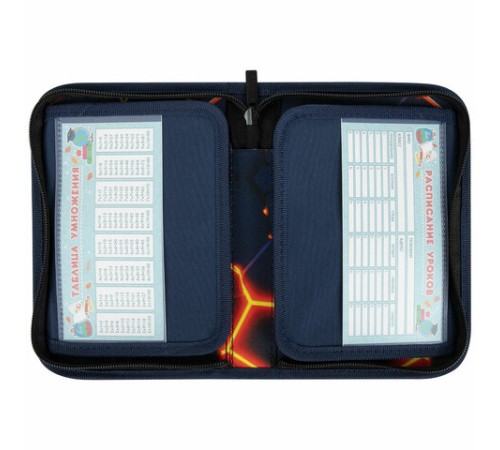 Пенал BRAUBERG, 1 отделение, 2 откидные планки, полиэстер, 21х14 см, 