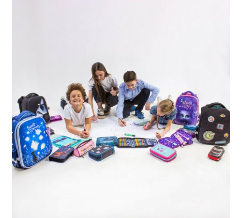 Пенал BRAUBERG, 1 отделение, 2 откидные планки, полиэстер, 21х14 см, 