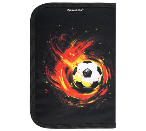 Пенал BRAUBERG с наполнением, 1 отделение, 1 откидная планка, 24 предмета, 21х14 см, 