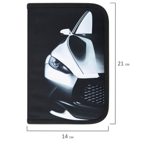 Пенал BRAUBERG с наполнением, 1 отделение, 1 откидная планка, 24 предмета, 21х14 см, 