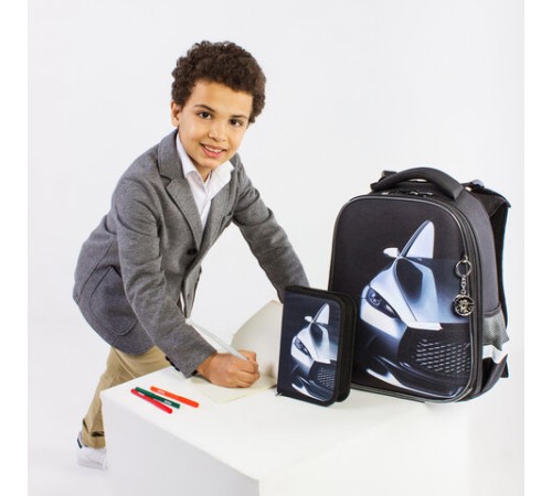 Пенал BRAUBERG с наполнением, 1 отделение, 1 откидная планка, 24 предмета, 21х14 см, 