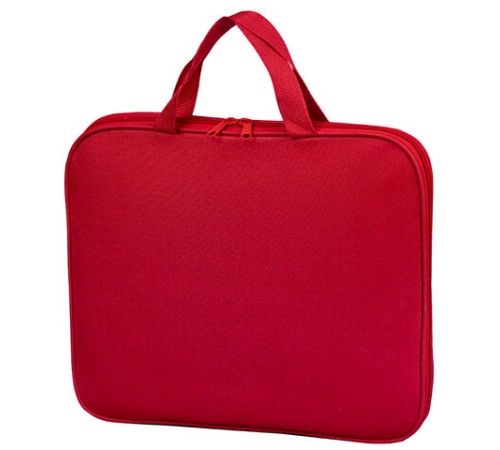 Папка на молнии с ручками STAFF EVERYDAY, А4, полиэстер, красная, 270730