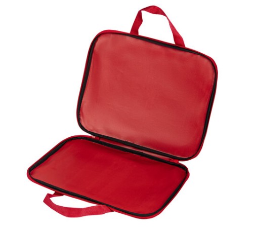 Папка на молнии с ручками STAFF EVERYDAY, А4, полиэстер, красная, 270730