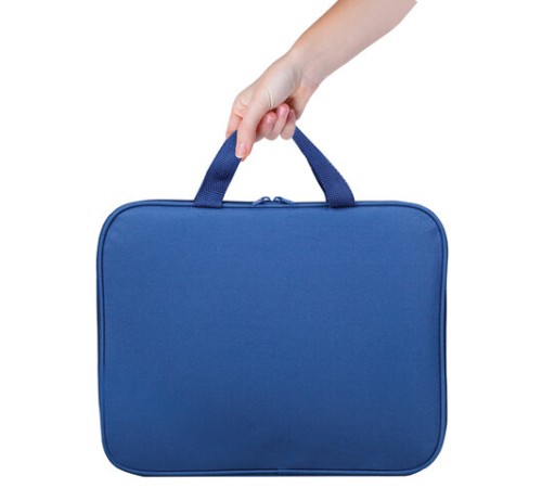 Папка на молнии с ручками STAFF EVERYDAY, А4, полиэстер, синяя, 270731