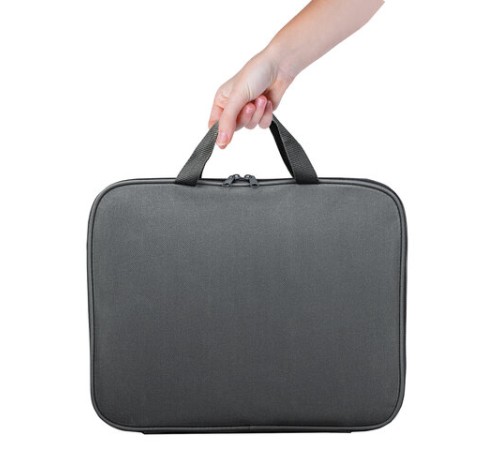 Папка на молнии с ручками STAFF EVERYDAY, А4, полиэстер, серая, 270732