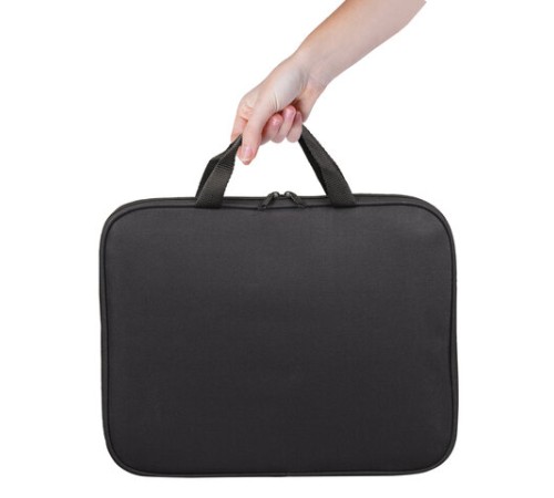 Папка на молнии с ручками STAFF EVERYDAY, А4, полиэстер, черная, 270733