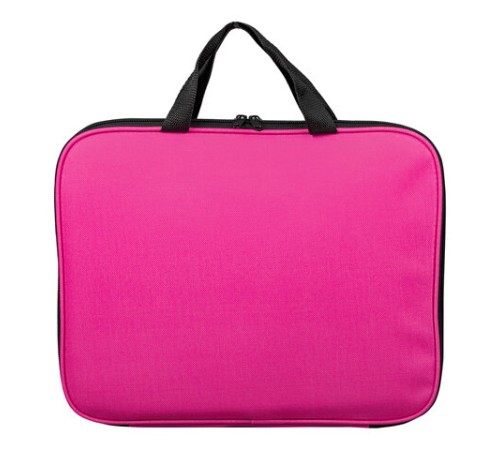 Папка на молнии с ручками STAFF EVERYDAY, А4, полиэстер, ярко-розовая, 270734