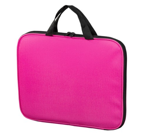 Папка на молнии с ручками STAFF EVERYDAY, А4, полиэстер, ярко-розовая, 270734