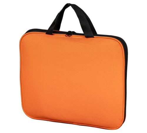Папка на молнии с ручками STAFF EVERYDAY, А4, полиэстер, ярко-оранжевая, 270735