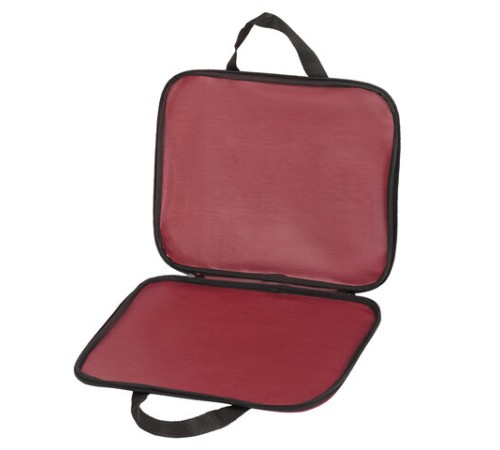 Папка на молнии с ручками STAFF EVERYDAY, А4, полиэстер, бордовая, 270738