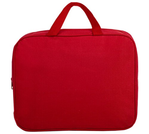 Папка на молнии с ручками STAFF EVERYDAY А4, 1 отделение, полиэстер, 80 мм, красная, 270739