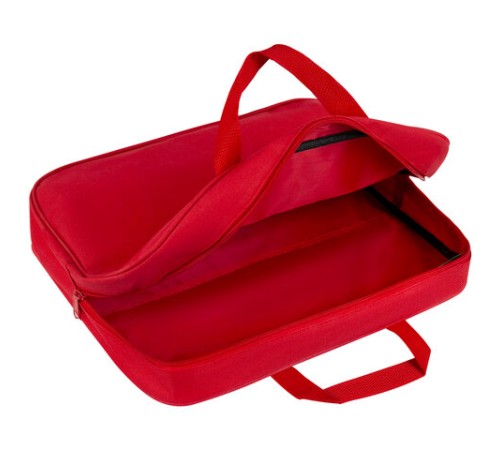 Папка на молнии с ручками STAFF EVERYDAY А4, 1 отделение, полиэстер, 80 мм, красная, 270739