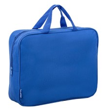 Папка на молнии с ручками STAFF EVERYDAY А4, 1 отделение, полиэстер, 80 мм, синяя, 270740