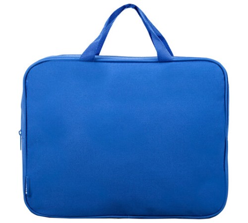 Папка на молнии с ручками STAFF EVERYDAY А4, 1 отделение, полиэстер, 80 мм, синяя, 270740