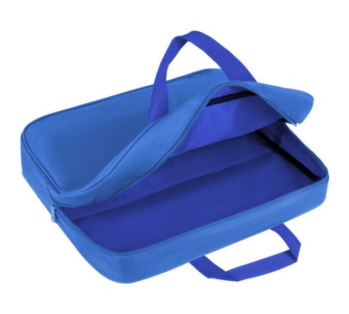 Папка на молнии с ручками STAFF EVERYDAY А4, 1 отделение, полиэстер, 80 мм, синяя, 270740