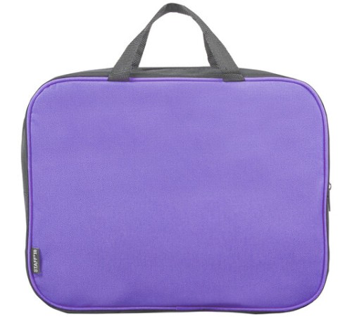 Папка на молнии с ручками STAFF EVERYDAY А4, 1 отделение, полиэстер, 80 мм, сиреневая, 270741