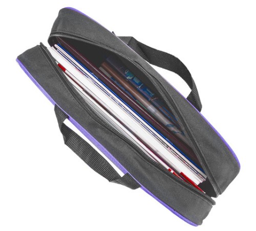 Папка на молнии с ручками STAFF EVERYDAY А4, 1 отделение, полиэстер, 80 мм, сиреневая, 270741