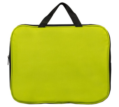 Папка на молнии с ручками STAFF EVERYDAY А4, 1 отделение, полиэстер, 80 мм, зеленая, 270742