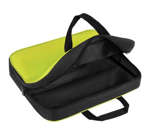 Папка на молнии с ручками STAFF EVERYDAY А4, 1 отделение, полиэстер, 80 мм, зеленая, 270742