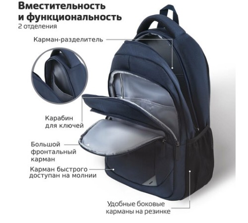 Рюкзак BRAUBERG URBAN универсальный, 2 отделения, 