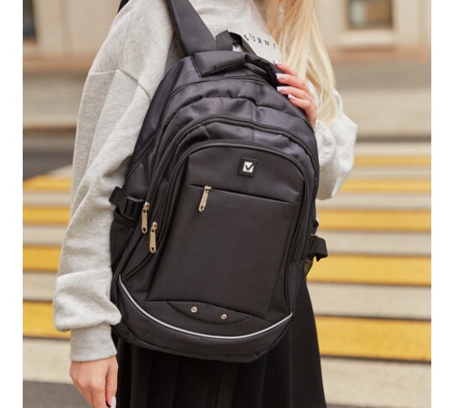 Рюкзак BRAUBERG HIGH SCHOOL универсальный, 3 отделения, 