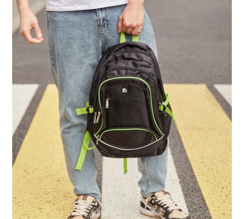 Рюкзак BRAUBERG HIGH SCHOOL универсальный, 3 отделения, 