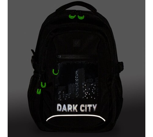 Рюкзак BRAUBERG CONTENT универсальный, 3 отделения, светоотражающий принт, 