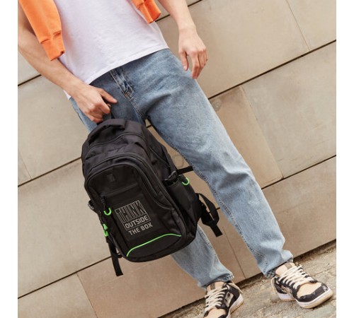 Рюкзак BRAUBERG CONTENT универсальный, 3 отделения, светоотражающий принт, 