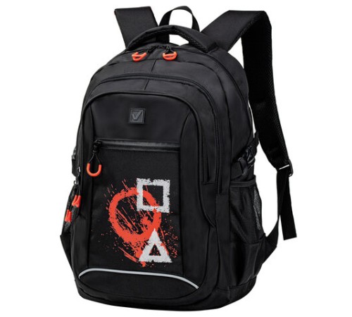 Рюкзак BRAUBERG CONTENT универсальный, 3 отделения, светоотражающий принт, 