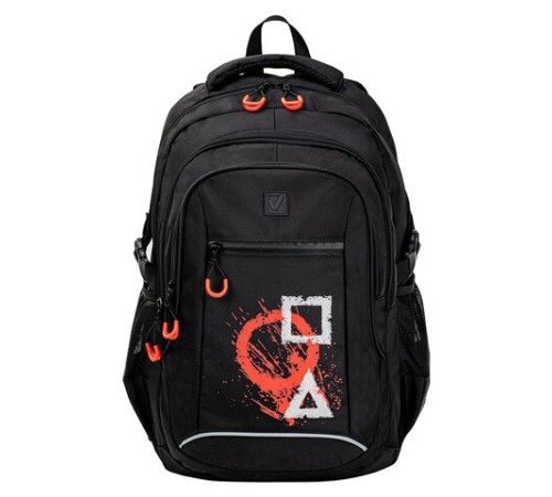 Рюкзак BRAUBERG CONTENT универсальный, 3 отделения, светоотражающий принт, 