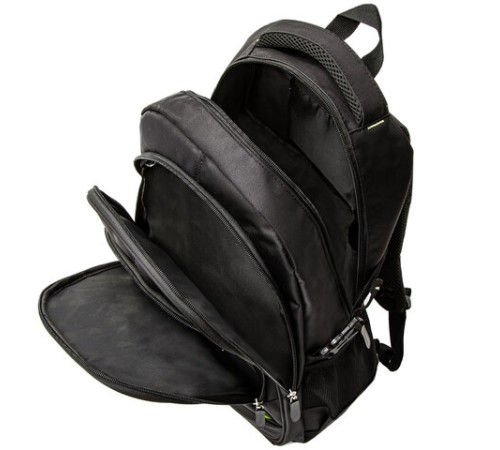 Рюкзак BRAUBERG TITANIUM универсальный, 3 отделения, черный, салатовые вставки, 45х28х18 см, 270766