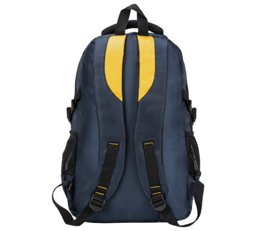 Рюкзак BRAUBERG TITANIUM универсальный, 3 отделения, синий, желтые вставки, 45х28х18 см, 270768