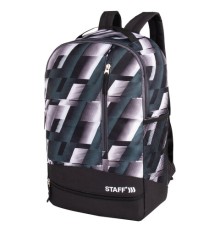 Рюкзак STAFF STRIKE универсальный, 3 кармана, черно-серый, 45х27х12 см, 270784