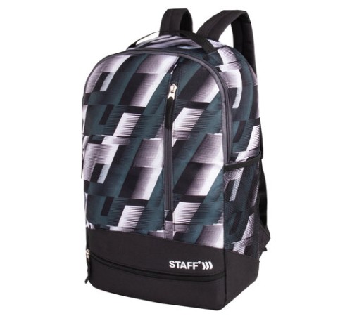 Рюкзак STAFF STRIKE универсальный, 3 кармана, черно-серый, 45х27х12 см, 270784