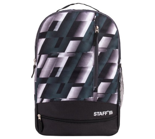 Рюкзак STAFF STRIKE универсальный, 3 кармана, черно-серый, 45х27х12 см, 270784