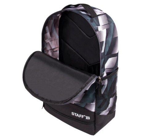 Рюкзак STAFF STRIKE универсальный, 3 кармана, черно-серый, 45х27х12 см, 270784