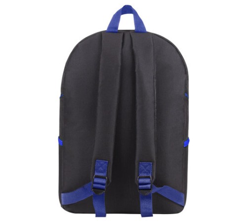 Рюкзак STAFF TRIP универсальный, 2 кармана, черный с синими деталями, 40x27x15,5 см, 270786