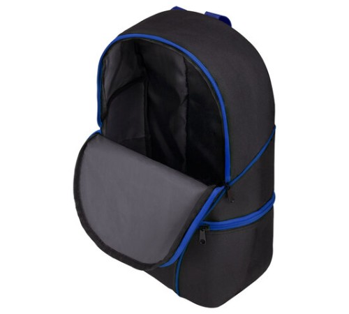 Рюкзак STAFF TRIP универсальный, 2 кармана, черный с синими деталями, 40x27x15,5 см, 270786