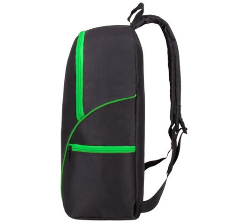 Рюкзак STAFF TRIP универсальный, 2 кармана, черный с салатовыми деталями, 40x27x15,5 см, 270788