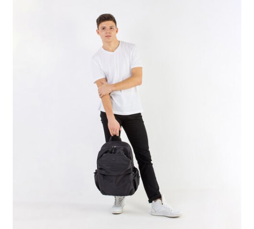 Рюкзак BRAUBERG INTENSE универсальный, с отделением для ноутбука, 2 отделения, черный, 43х31х13 см, 270800