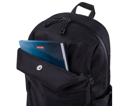 Рюкзак BRAUBERG INTENSE универсальный, с отделением для ноутбука, 2 отделения, черный, 43х31х13 см, 270800