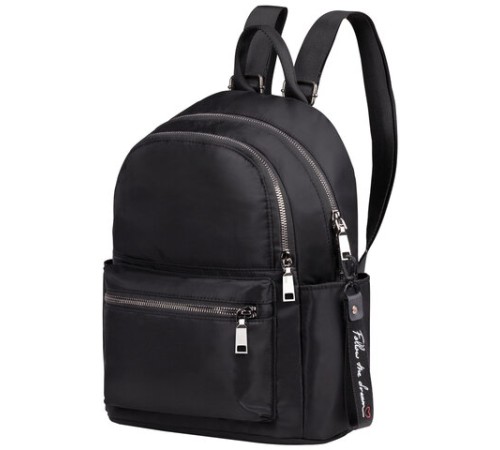 Рюкзак BRAUBERG PODIUM женский, 2 отделения, карман-антивор, нейлон, черный, 33х24х13 см, 270816