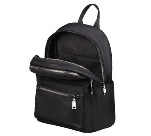 Рюкзак BRAUBERG PODIUM женский, 2 отделения, карман-антивор, нейлон, черный, 33х24х13 см, 270816
