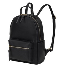 Рюкзак из экокожи BRAUBERG PODIUM женский, с отделением для планшета, черный, 34x25x13 см, 270817