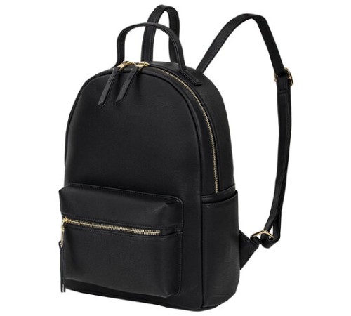 Рюкзак из экокожи BRAUBERG PODIUM женский, с отделением для планшета, черный, 34x25x13 см, 270817