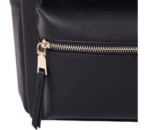 Рюкзак из экокожи BRAUBERG PODIUM женский, с отделением для планшета, черный, 34x25x13 см, 270817