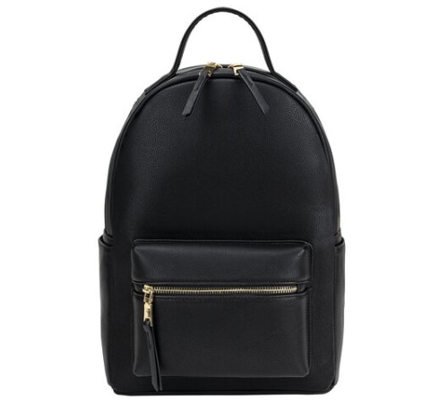 Рюкзак из экокожи BRAUBERG PODIUM женский, с отделением для планшета, черный, 34x25x13 см, 270817